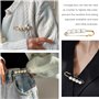 NyxSeat Grande et Petite Ceinture Ronde Crème, Aiguille en Diamant, Ceinture Élastique Tendance et Décontractée pour Femme, Conv