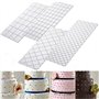 Tiardey 8 pièces Texture Tapis Grille Transparent Fondant Impression Tapis Gteau Bordure Décoration Outil Gteau Moule G?teau Mou