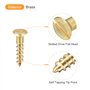 sourcing map Laiton Bois Vis, 50pcs M2.5 x 12mm Fente Emplacement Plat Tête Auto Taraudage Vis Tête Fraisée pour Travail Bois Me