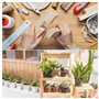 sourcing map Laiton Bois Vis, 50pcs M2.5 x 12mm Fente Emplacement Plat Tête Auto Taraudage Vis Tête Fraisée pour Travail Bois Me