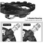 Pédale VTT Vélo Compatible avec Shimano Cale, Pédale Hybride avec Cales pour Vélo de Montagne, BMX, Légères Fibre de Nylon et Al