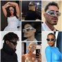 Bacxzomx 3pcs Lunette de Soleil Vintage pour Homme Femme, Y2K Wrap Around Lunettes Golf Cyclisme Conduite Pêche Escalade Ancien 