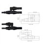 Connecteurs de Cble Splitter Coupler Outil Combinateur