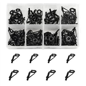WMYCONGCONG Lot de 80 Guides de Canne à pêche Pièces pour Canne à pêche Tip Repair DIY Set Kit de réparation de Canne à pêche en