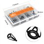 WMYCONGCONG Lot de 80 Guides de Canne à pêche Pièces pour Canne à pêche Tip Repair DIY Set Kit de réparation de Canne à pêche en