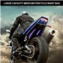 Sacoche de jambe de moto - Étanche - Coque rigide - Pour homme et femme - Multipoches - Sacoche de cuisse de moto - Sac banane p