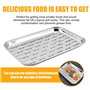 Lot de 2 bacs à barbecue réutilisables : 34,9 x 24,5 x 2,7 cm - En acier inoxydable - Panier à légumes réutilisable - Accessoire