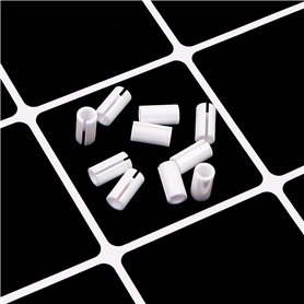 POFET Lot de 10 manchons en céramique de rechange pour stylos à lumière rouge 7 mm Blanc