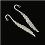 POFET Lot de 10 marque-pages en argent tibétain vintage avec perles et plumes pour fabrication de bijoux