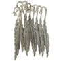 POFET Lot de 10 marque-pages en argent tibétain vintage avec perles et plumes pour fabrication de bijoux
