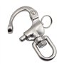 POFET 87mm Mousqueton Pivotant à Emerillon Manille Manille Pivotante en Acier Inoxydable Mousqueton Largage Rapide Mousqueton à 