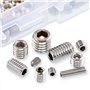 Swpeet Assortiment de 350 vis à tête hexagonale en acier inoxydable, y compris 10 tailles M3/4/5/6/8, vis hexagonales internes e