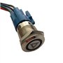 Mintice 19mm Interrupteur à Bascule Rouge LED 12V 3A Bouton Poussoir Voiture Métal Interrupteur Urgence Danger Attention Acier I