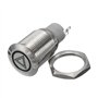 Mintice 19mm Interrupteur à Bascule Rouge LED 12V 3A Bouton Poussoir Voiture Métal Interrupteur Urgence Danger Attention Acier I