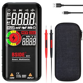BSIDE S11 Multimètre numérique Auto Range Multi Testeur 10 000 points Voltmètre intelligent Mesure AC DC Voltage Ohm Capacitance