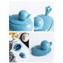 JWCBDY Sucrier en porcelaine avec couvercle et cuillère - Bocal de rangement en céramique pour la maison et la cuisine - Style c