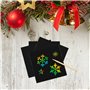 Dessin Gratter Couleur Arc-en-Ciel pour Enfants avec 2 Stylos en Bambou