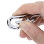 Zhjuju Mousqueton Métallique avec Porte-Clés, 10 Pièce Mousqueton Détachable Pivotant Métal Anneaux Porte Clé Crochet Porte Clef
