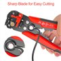 Relota Pince à Dénuder Automatique, Pince à Sertir 200mm 3 en 1, Pince Automatique Multifonction pour Fils 10-24AWG, Auto-réglab