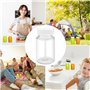 Fervalyna 8 Pcs Mini Bouteille Verre, Pots Yaourts avec Couvercle, Petite Pot Verre, Bouteilles Jus de Fruit, avec Étiquette, Br