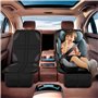 Fervalyna 2 Pièces Protecteur de Siège de Voiture Isofix, Antidérapant Protection Siege Auto avec Poches Organisateur, Universel