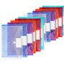 Rizthyn 12 Pièces Pochette Plastique A4 Transparente avec 11 Bords Perforés