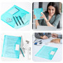 Rizthyn 12 Pièces Pochette Plastique A4 Transparente avec 11 Bords Perforés, Chemise Document Classeur pour Maison, Bureau, Ecol