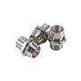 YWBL-WH 50pcs Support LED 5mm Base Douille de Lampe Support d'affichage Couleur Argentée Taille de filetage 8mm, Connecteur