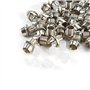 YWBL-WH 50pcs Support LED 5mm Base Douille de Lampe Support d'affichage Couleur Argentée Taille de filetage 8mm, Connecteur