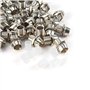 YWBL-WH 50pcs Support LED 5mm Base Douille de Lampe Support d'affichage Couleur Argentée Taille de filetage 8mm, Connecteur
