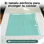 ANEFORT - Lot de 3 alèses pour lit adulte 90 x 85 cm lavables avec ailes - 4 couches de protection - Imperméable réutilisable ab