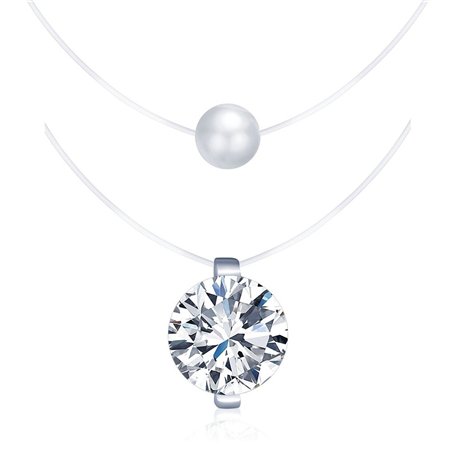 Yumilok pendentif collier fil magique pour femme fille en Argent véritable