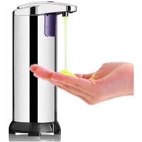 HJRUIUA Distributeur de Savon Electrique en Acier Inoxydable avec Base
