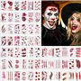 HJRUIUA 200+ Pcs Halloween Imperméable Tatouages Temporaires
