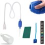 ZEACCT Nettoyeur Aquarium Gravier et Eau - Kit Pompe Aspirateur à Siphon Manuel de Nettoyage pour Vider et Remplacer l'eau en Qu