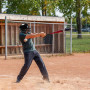 Casque d'attrapeur de Baseball,Casque de frappeur Base-Ball Softball avec Couvre-Visage,Mousse d'absorption d'impact à Double de