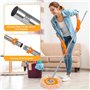 Yeqqzq Balai de nettoyage réglable de 188 cm, balai mural rotatif à 360° avec 3 têtes réutilisables, manche étendu pour nettoyag