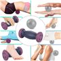 YanBous Kit de Massage des Pieds pour Soulagement de la Douleur [Ensemble de 4] - Rouleau et Balles Musculaires, Rouleau de Mass