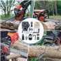 AUMEL 1121 020 1217 44,7 mm Kit cylindre piston pour Stihl 026 MS260 séries avec filtre à fioul d'air, roulement de tuyau, joint
