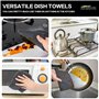 KinHwa Chiffons de Nettoyage en Microfibre，Torchon de Cuisine Super Doux avec Maille，Serviettes Super absorbantes et Non peluche