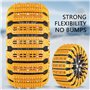 Lot de 6 chaînes à neige pour voiture - Chaînes de traction antidérapantes pour pneus - Chaîne de traction épaisse - Chaînes ant