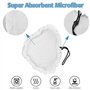 XAVSWRDE 8 PCS Chiffons de Rechange en Microfibre Serpillere Balai Vapeur Durable Pads de Nettoyage Universel avec Cordon de Ser