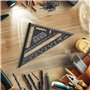 Fousenuk 180 mm Equerre Menuisier Noir, Aluminium Regle, équerres de Charpentier Triangulaire épaissi à 45 90 Degres, Haute Préc
