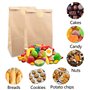 Fousenuk 50 Pièces Sac Kraft 13 x 8 x 24 cm, Sac en Papier Kraft avec 84 Autocollants, Petit Sac Cadeau Kraft, Sachet Papier pou