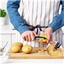 Fousenuk 3 pièces Ciseaux Cuisine, Ciseau Cuisine en Acier Inoxydable Professionnel avec Couvercle e Éplucheur, Ciseaux de Cuisi