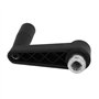 sourcing map 8mm x 8mm Trou carré manivelle plastique noir machine-outil poignée tournante
