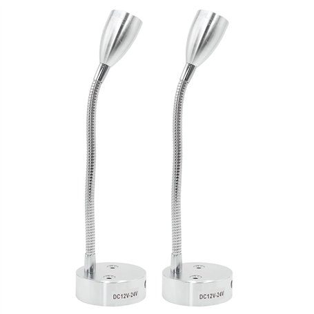 Lot de 2 spots de lecture LED 12 V avec USB
