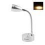 Lot de 2 spots de lecture LED 12 V avec USB, variateur tactile n'importe où, 3500 K, blanc chaud, éclairage intérieur de chevet,
