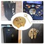 Verrous vintage gaufrage Moraillon Loquet Serrure Fermoir porte de frapper à serrure loquet Hardware Meubles