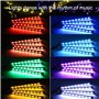 Bawoo Éclairage intérieur de voiture LED d'ambiance 48 bandes Éclairage intérieur Port USB Barre lumineuse avec télécommande